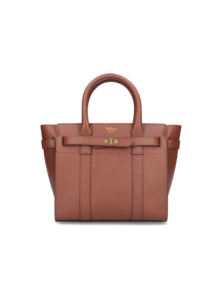 Mulberry 100% bovine leather top handle bag in brown