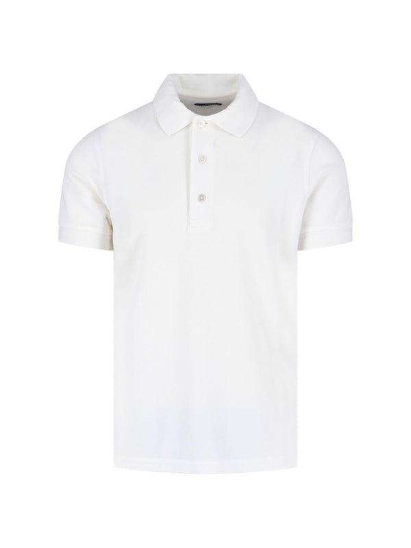 Tom Ford 67% Lyocell polo in white