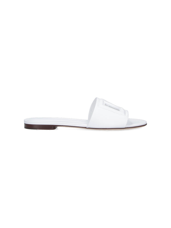 Dolce & Gabbana 100% Calf Leather (outer) sandal in white