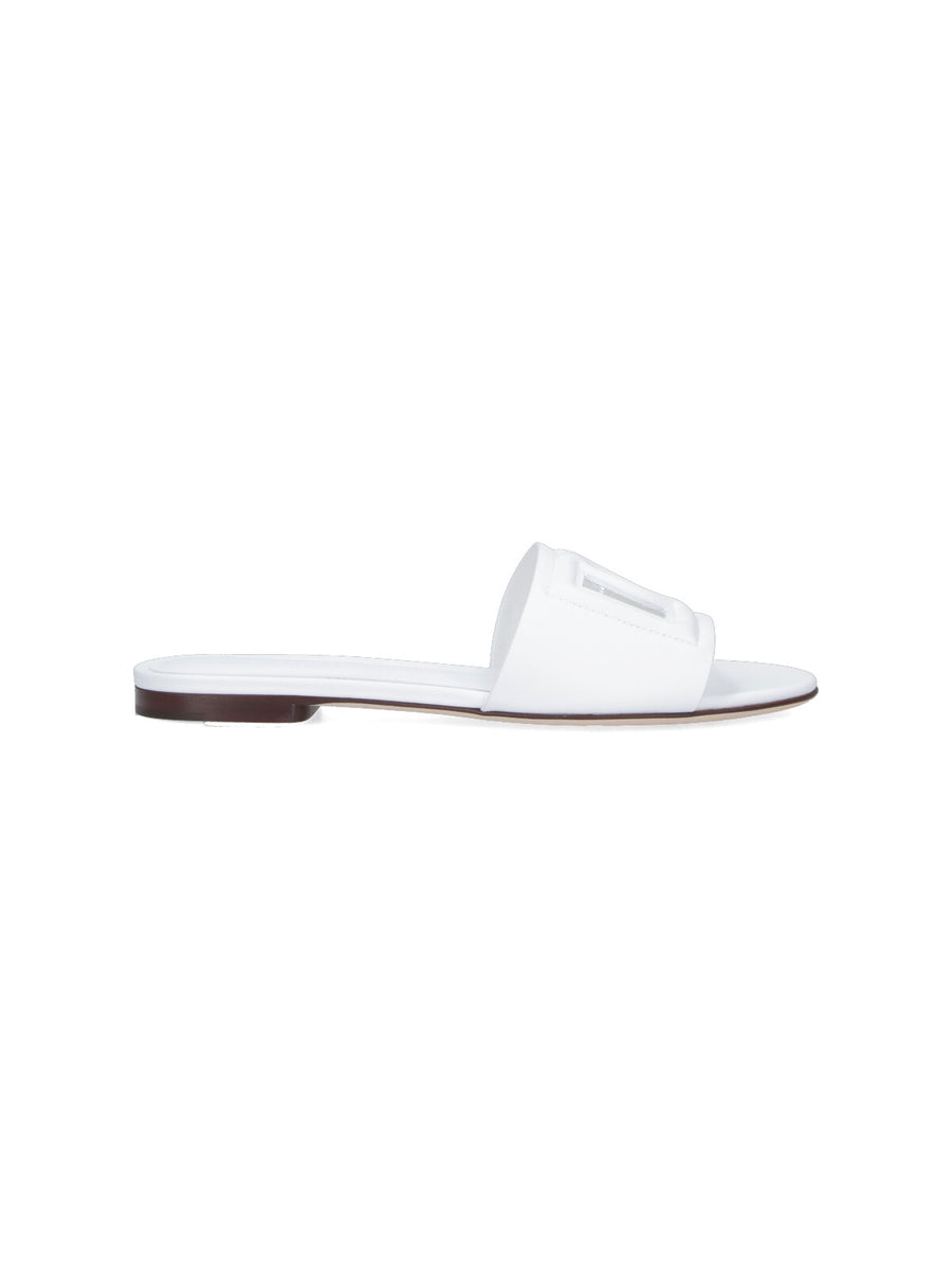 Dolce & Gabbana 100% Calf Leather (outer) sandal in white