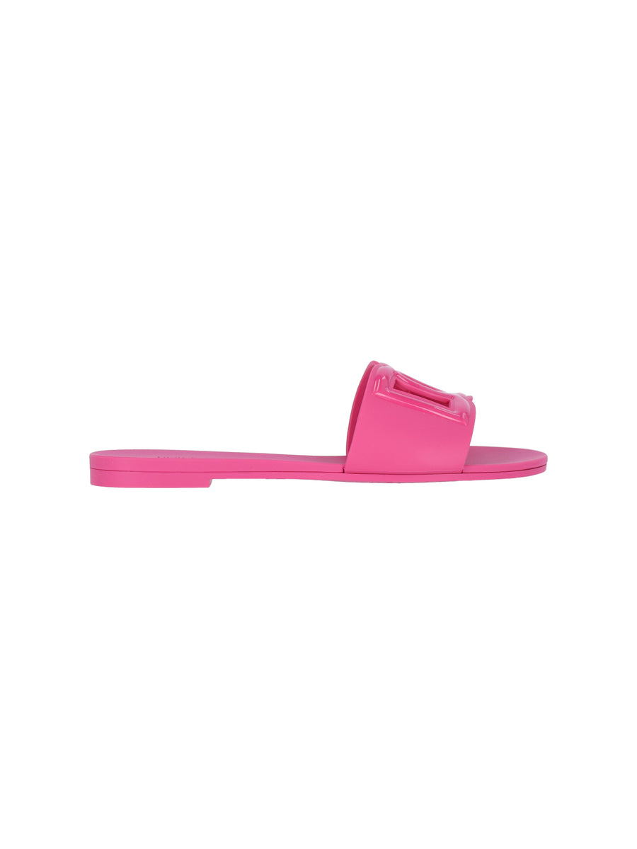 Dolce & Gabbana 100% rubber slide sandal in pink