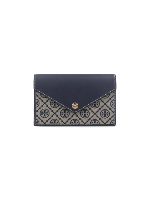 Tory Burch 56% Cotton wallet in navy
