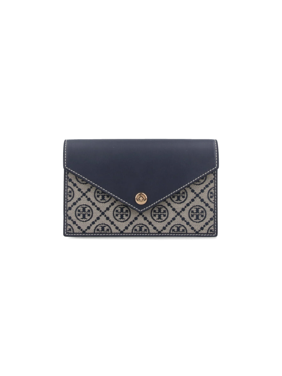 Tory Burch 56% Cotton wallet in navy