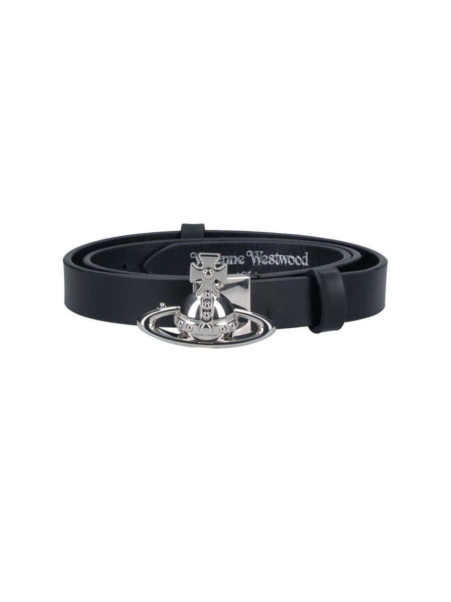 Vivienne Westwood 100% cow leather belt in black
