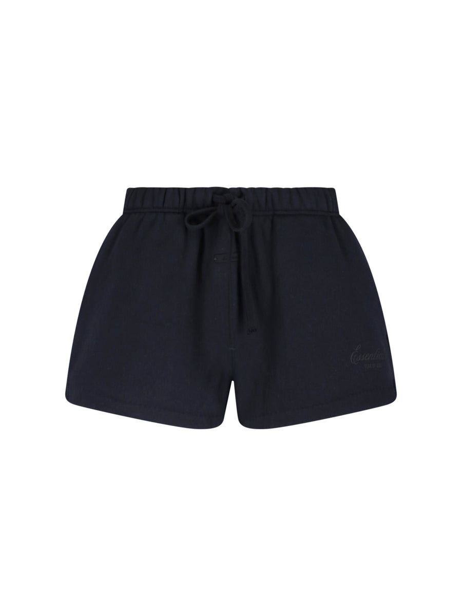 Fear Of God Essentials 80% Cotton shorts in black