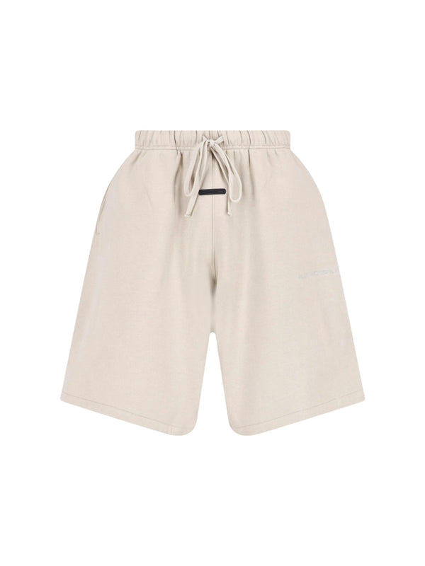 Fear Of God Essentials 80% Cotton bermuda shorts in beige