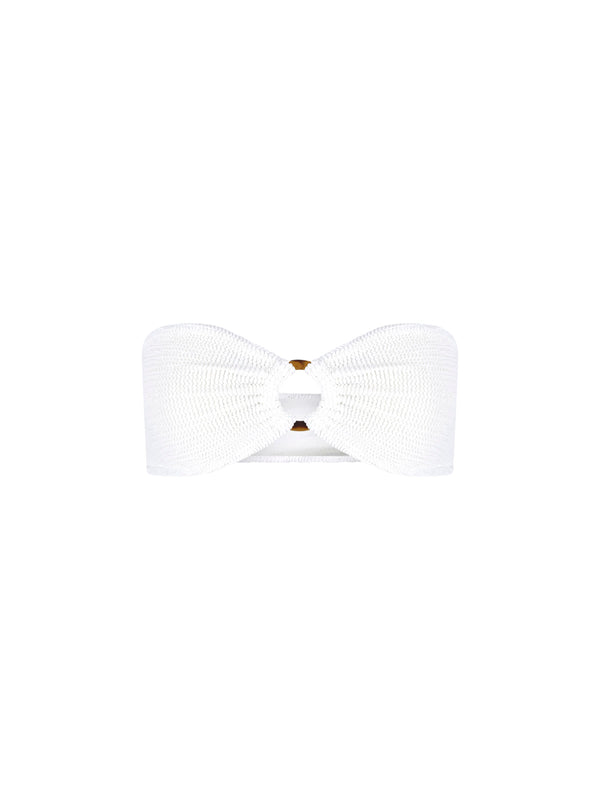 Mc2 Saint Barth 90% Polyamide bandeau top in white