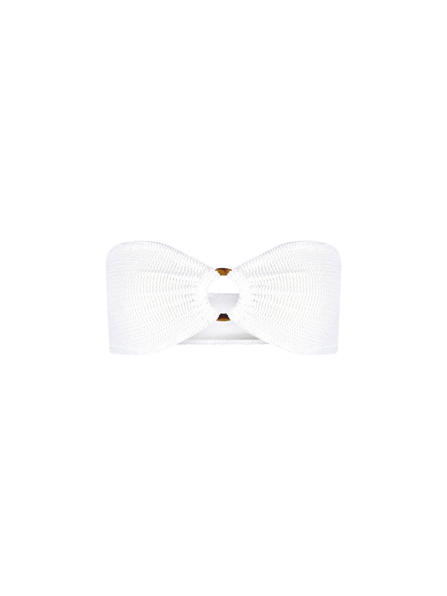 Mc2 Saint Barth 90% Polyamide bandeau top in white