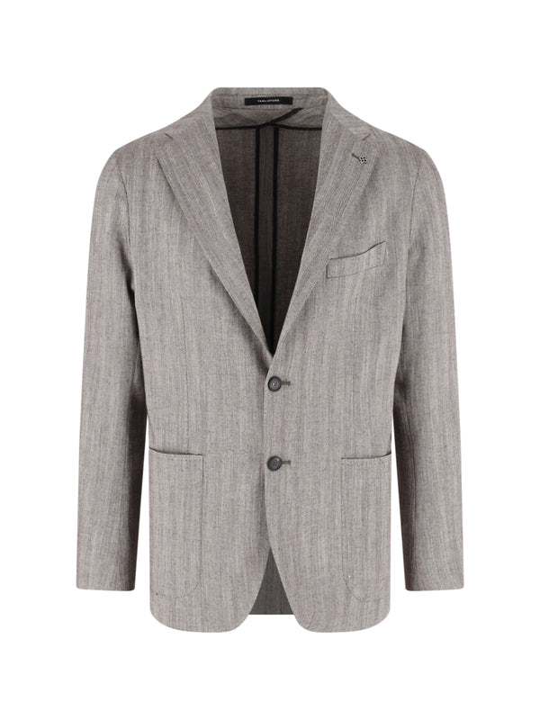 Tagliatore Wool blend blazer in gray
