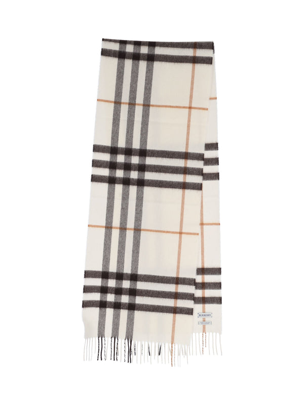 Burberry 100% cashmere scarf in white