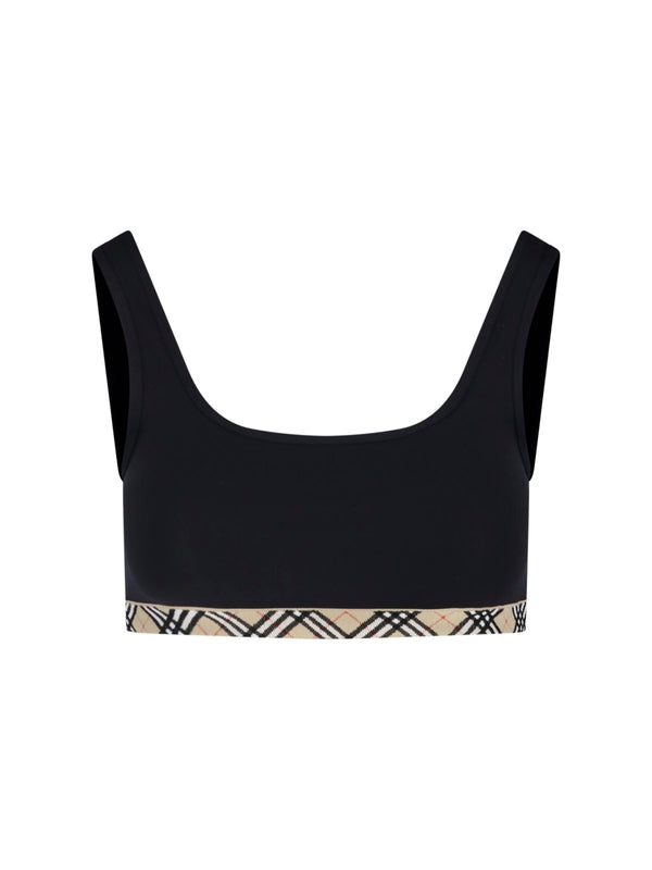 Burberry 84% Polyamide swim top in black
