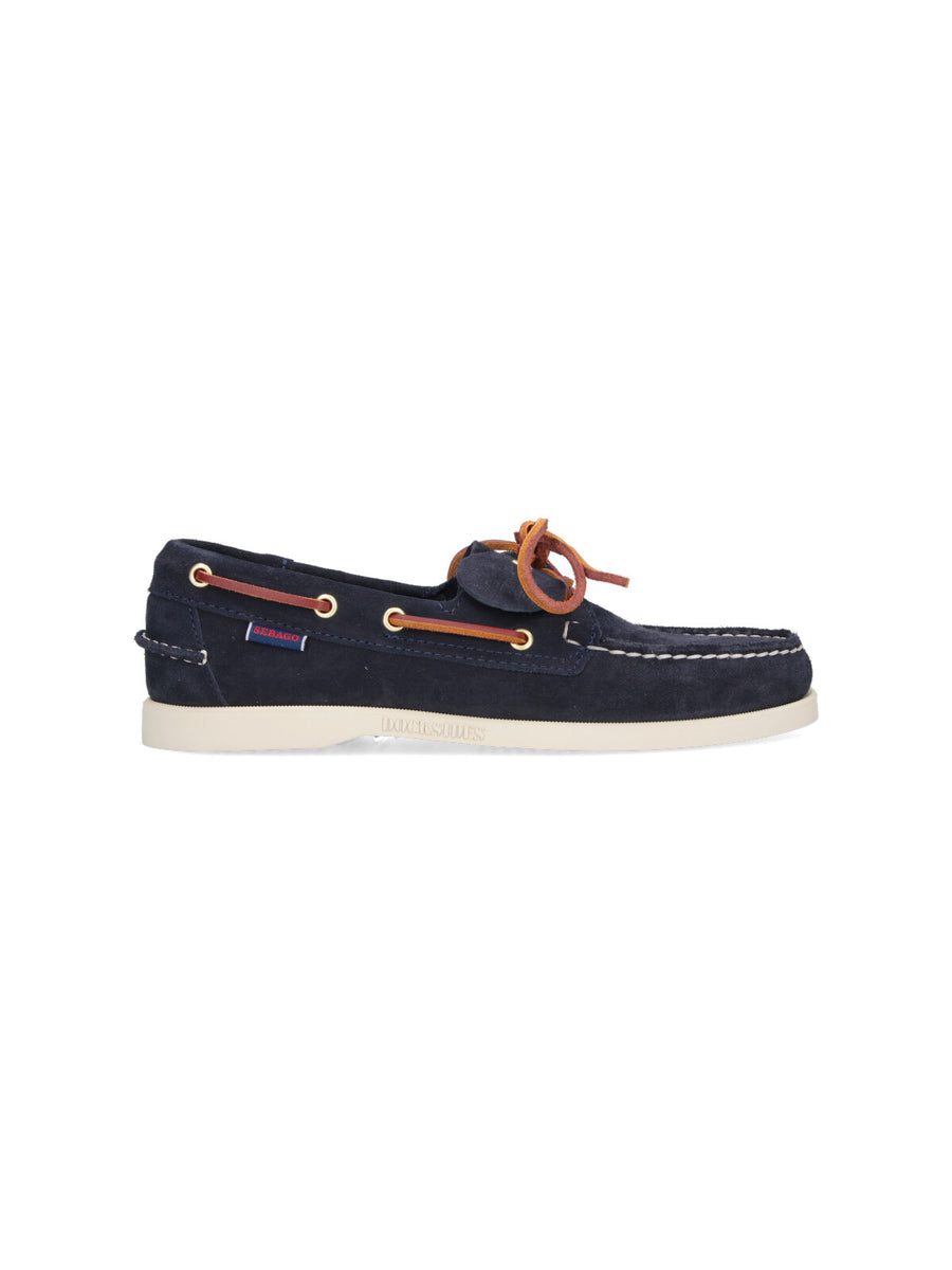 Sebago Suede boat shoe in navy