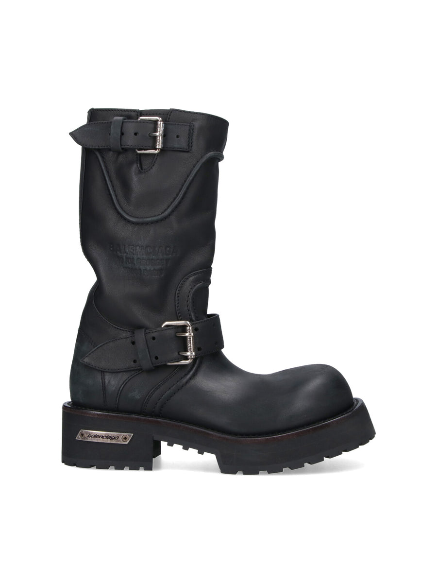 Balenciaga Wcal 100% Calf Leather boot in black