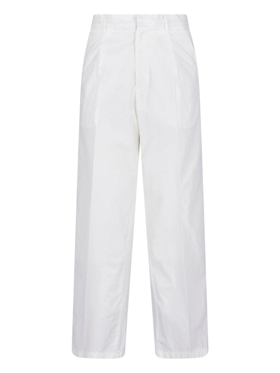 Auralee 100% Cotton trousers in white