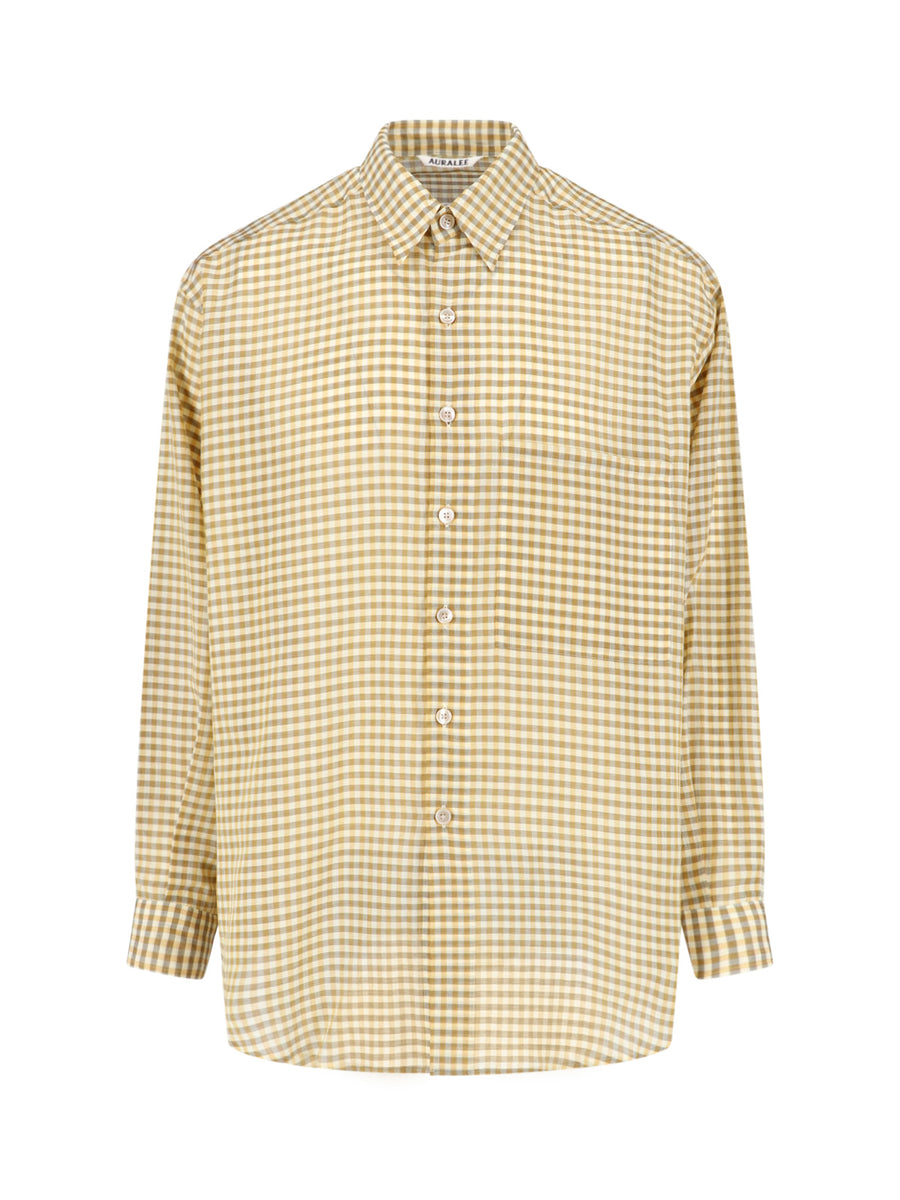 Auralee 100% Cotton shirt in beige