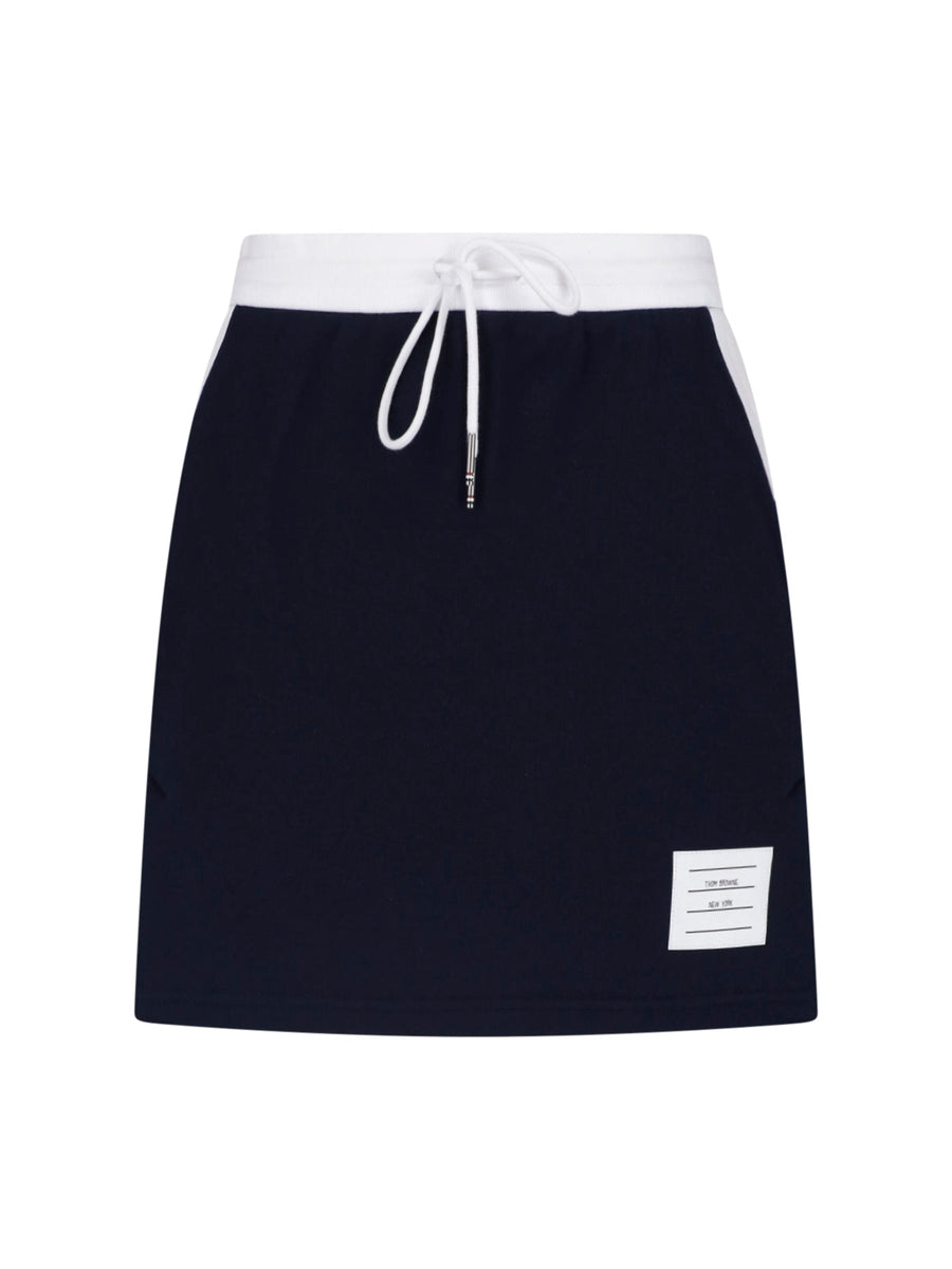 Thom Browne 100% Cotton skirt in navy