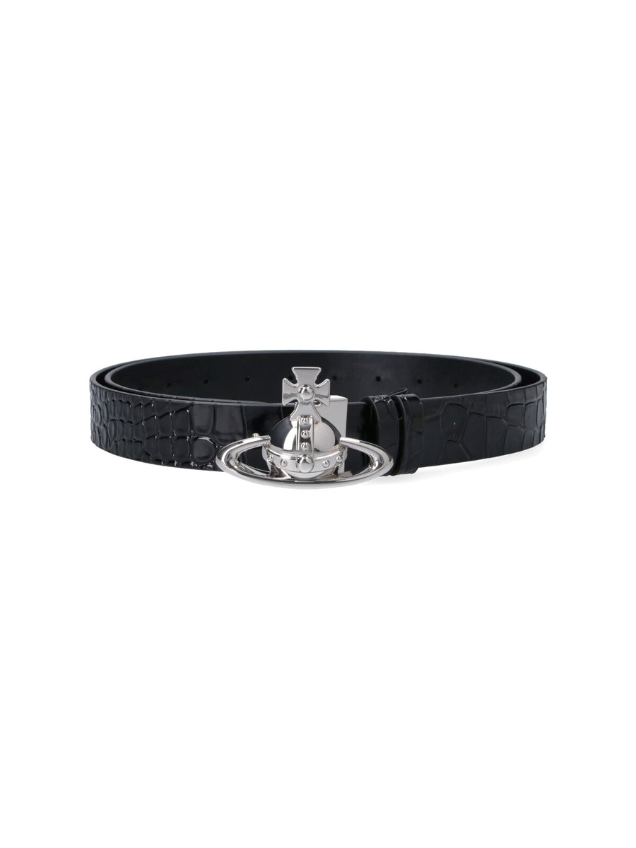 Vivienne Westwood 100% Calf Leather belt in black