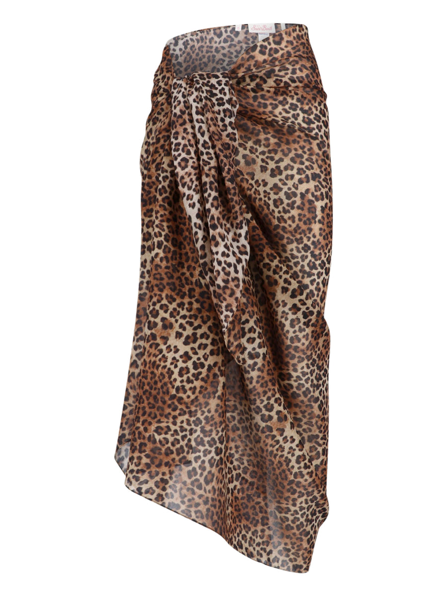 Mc2 Saint Barth 75% Cotton skirt in brown