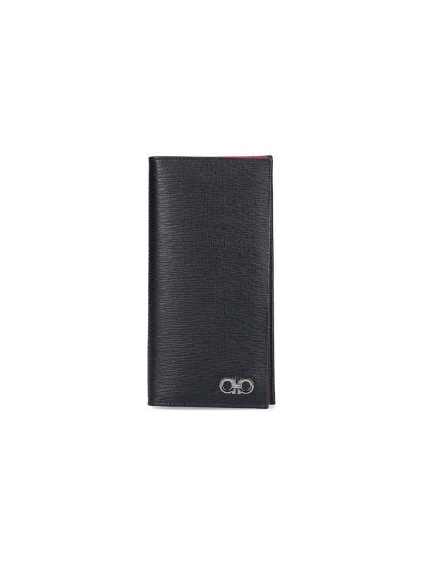 Ferragamo 100% calf leather wallet in black