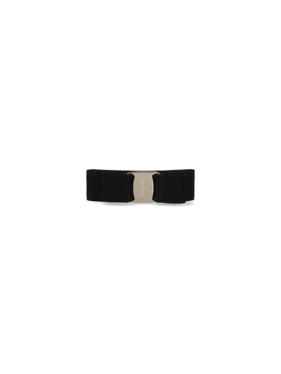 Ferragamo 40% Viscose belt in black