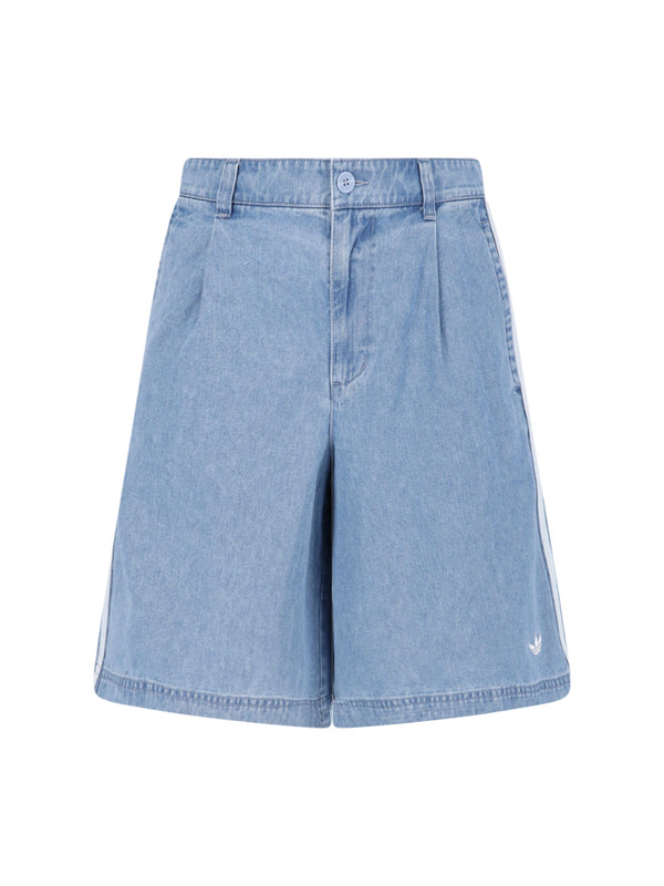 Adidas 100% Cotton denim shorts in blue