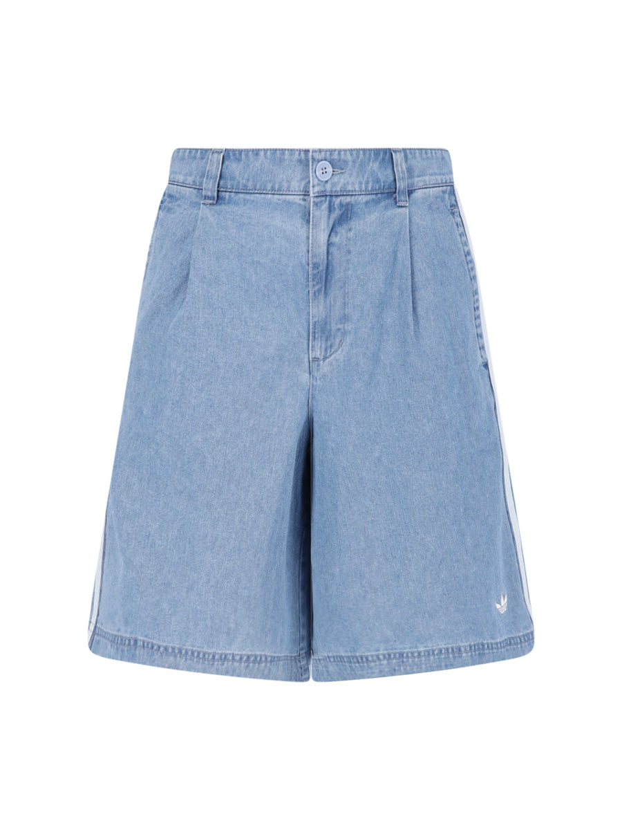 Adidas 100% Cotton denim shorts in blue