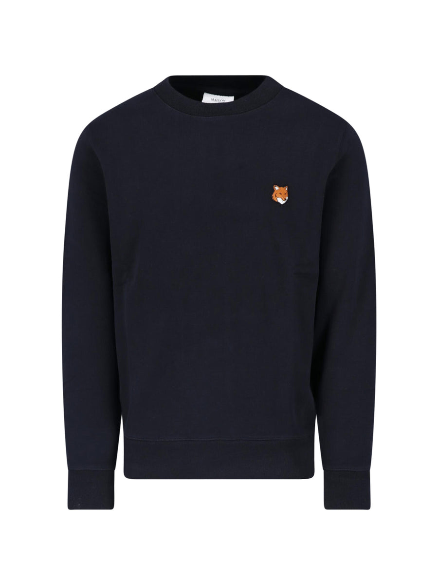 Maison Kitsune' 100% Cotton sweater in black