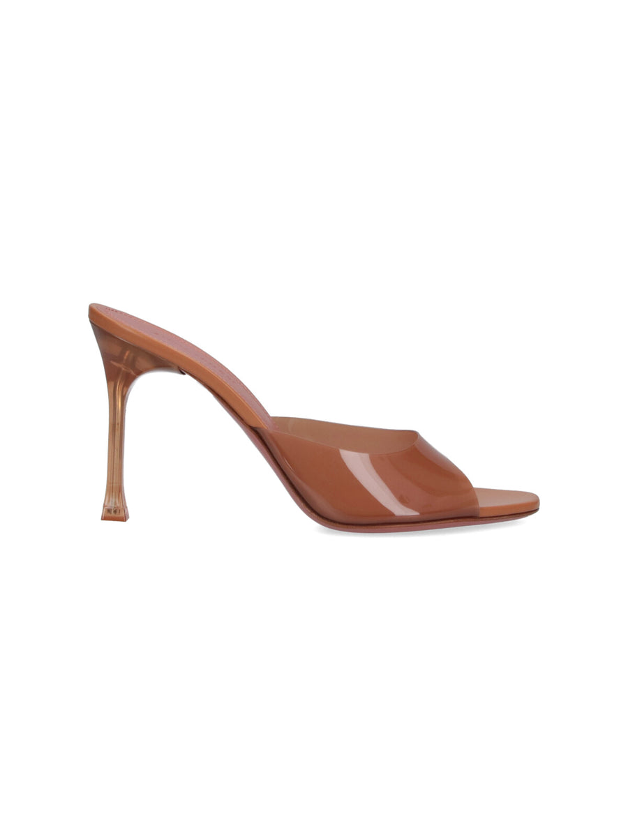 Amina Muaddi Upper: 100% Polyvinyl Chloride mule in pink