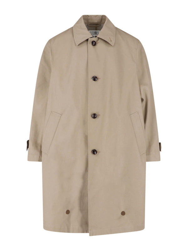 MM6 Maison Margiela 100% Cotton coat in beige