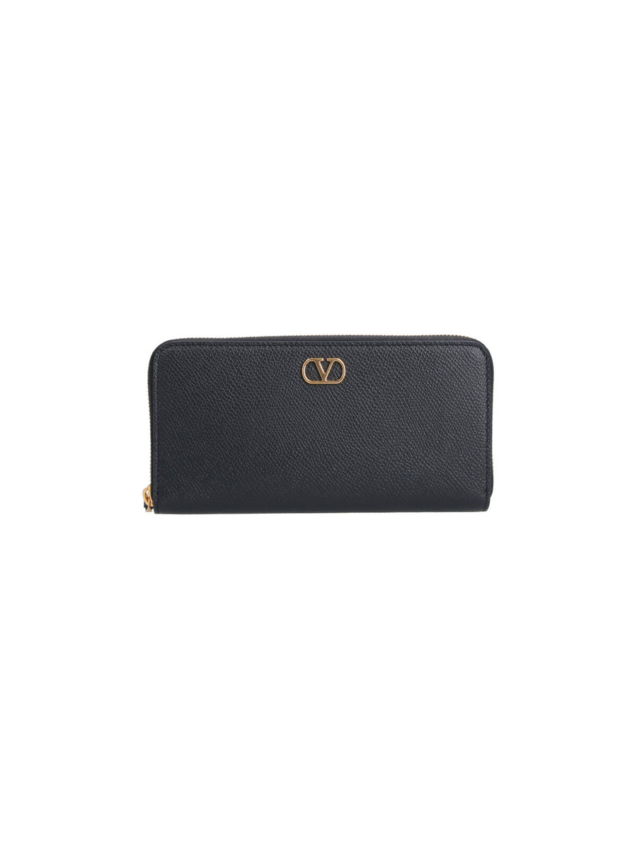 Valentino Garavani 100% calf leather wallet in black