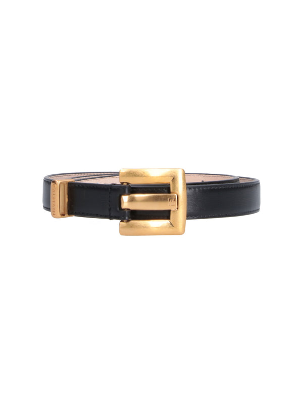 Balmain 100% calf leather belt in black