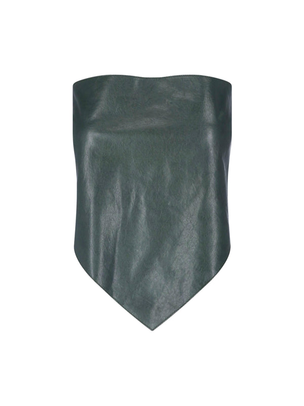Paloma Wool 100% Leather tank top in green