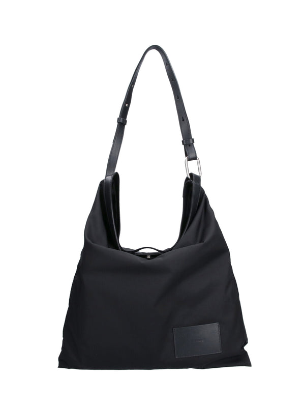 Jil Sander 97% Polyamide shoulder bag in black