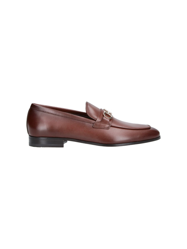 Ferragamo 100% leather loafer in brown