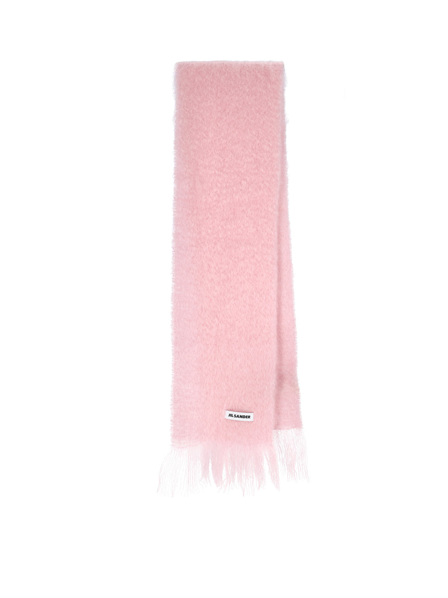 Jil Sander 73% Mohair scarf in pink
