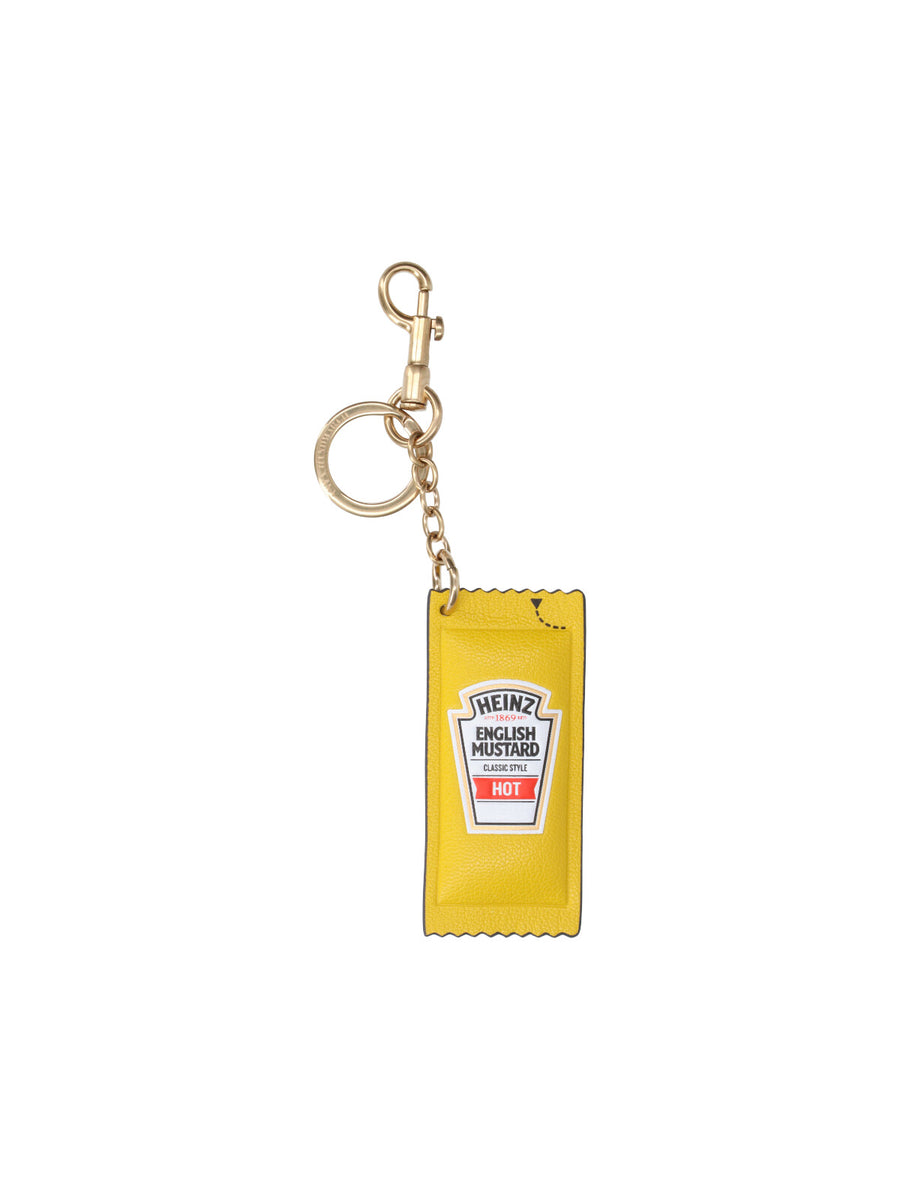 Anya Hindmarch 100% goat leather keychain in yellow