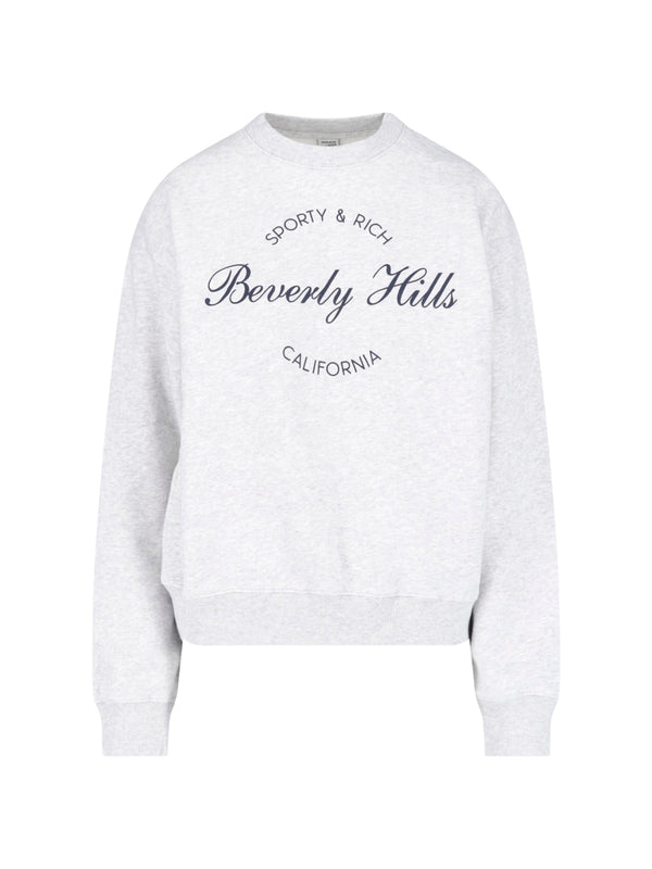 Sporty & Rich Fleece sweatshirt in gray