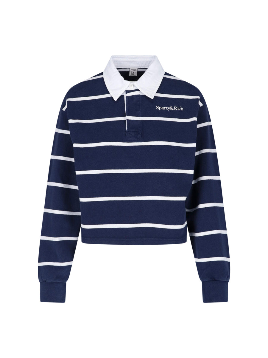 Sporty & Rich Cotton sweater in navy