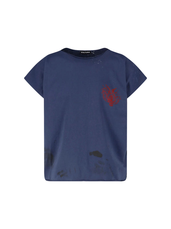 Cultura Cotton t-shirt in navy