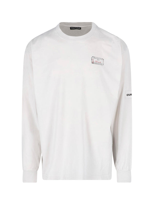 Cultura Cotton sweatshirt in white