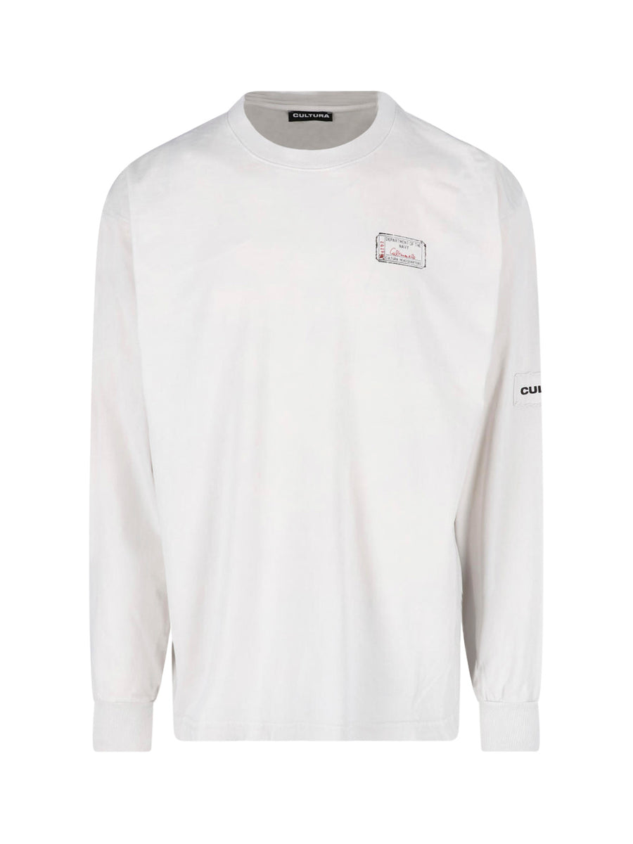 Cultura Cotton sweatshirt in white