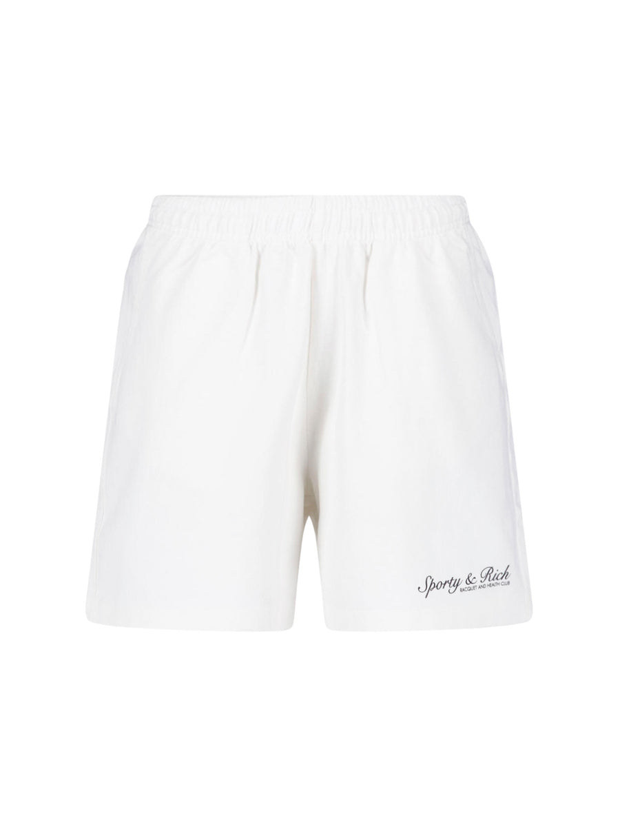 Sporty & Rich Linen bermuda shorts in white