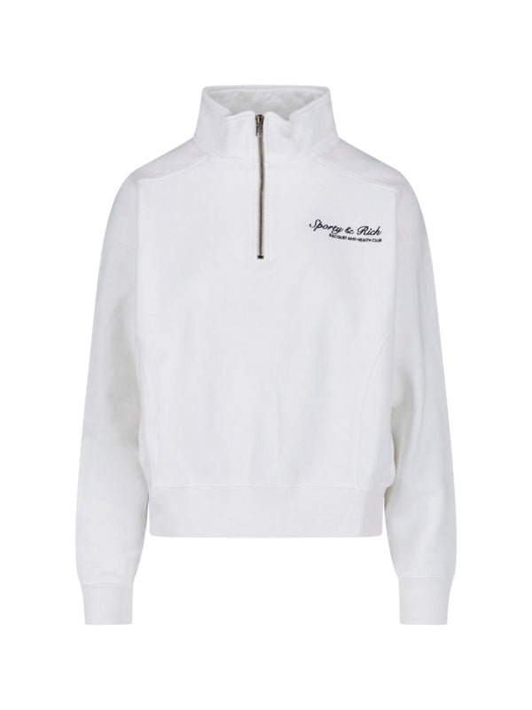 Sporty & Rich Cotton blend sweatshirt in white