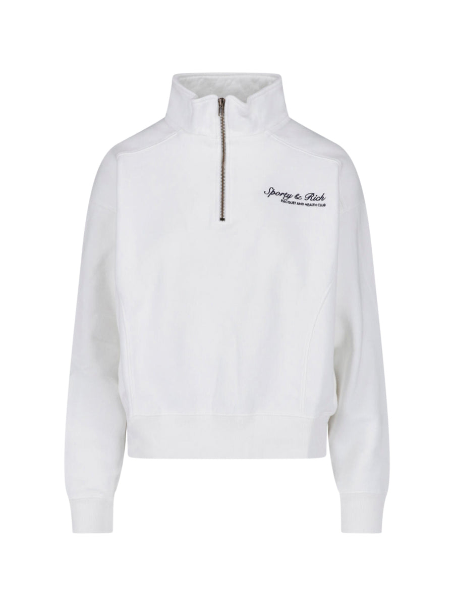 Sporty & Rich Cotton blend sweatshirt in white