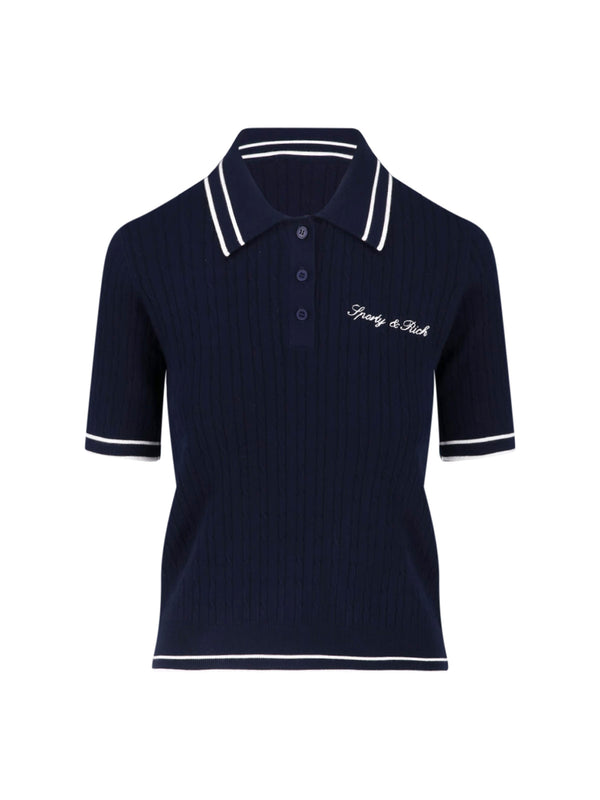 Sporty & Rich polo in navy