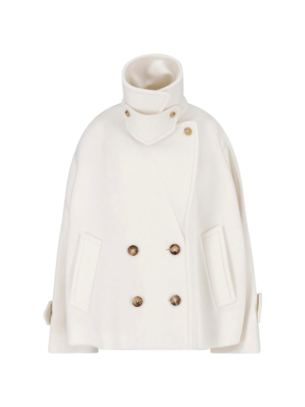 Chloè 80% Virgin Wool coat in white