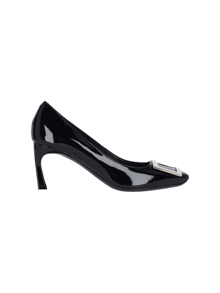 Roger Vivier 100% Calf Leather; Lining: 100% Sheep Leather; Insole Lining: 100% Sheep Leather heel in black