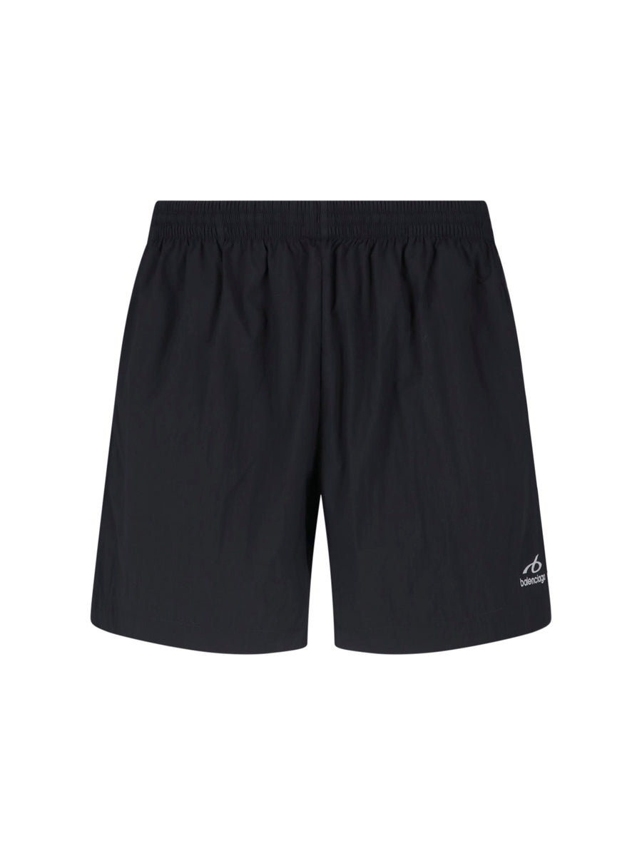 Balenciaga 100% Polyamide swim shorts in black