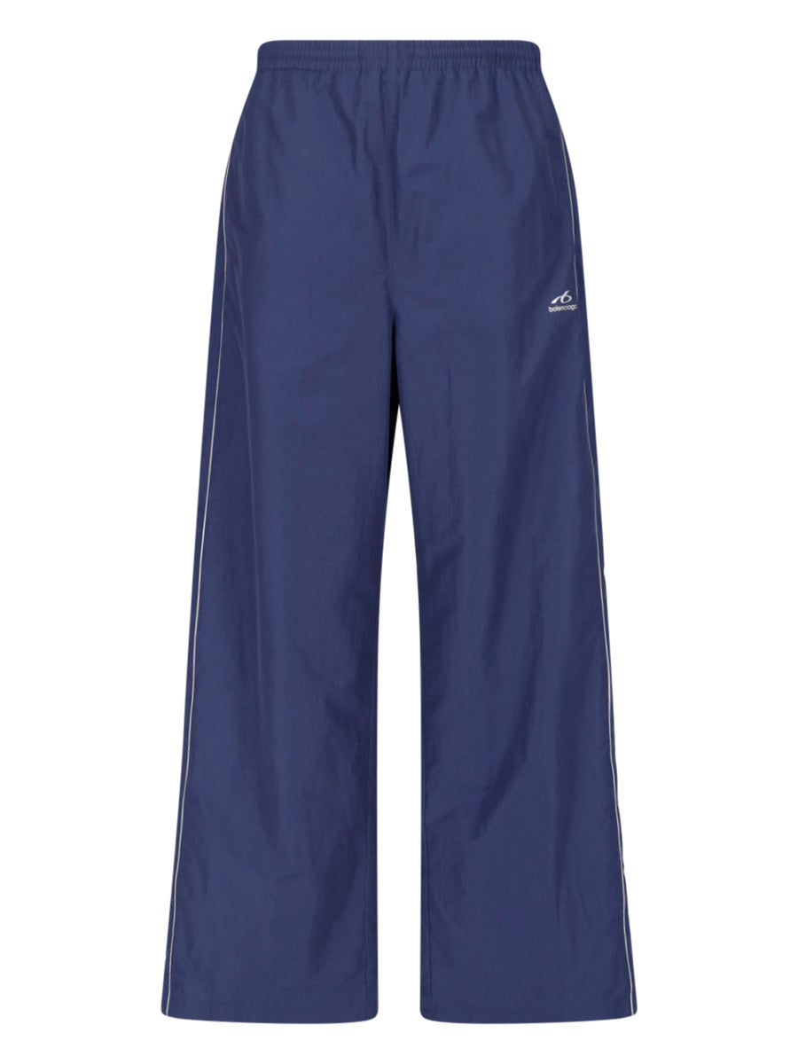 Balenciaga 50% Cotton trousers in navy