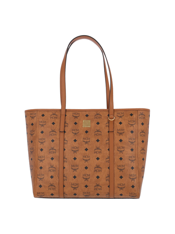 MCM 63% Polyurethane tote bag in brown